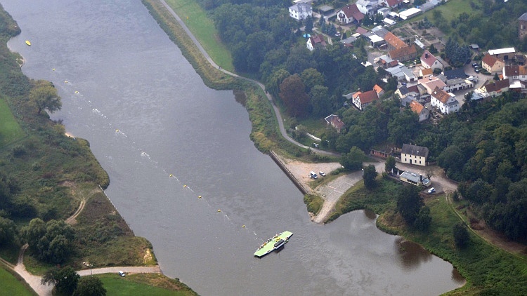 Belgern, Gierfähre über die Elbe