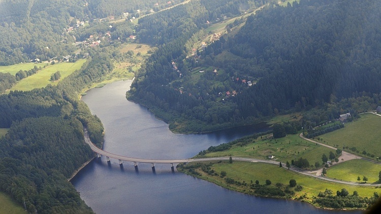 Die Talsperre Rauschenbach liegt direkt an der deutsch-tschechischen Grenze